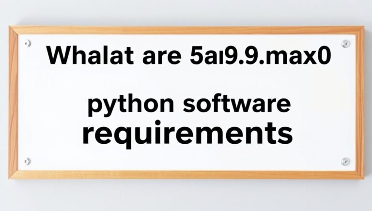 what are 5ah9.6max0 python software requirements