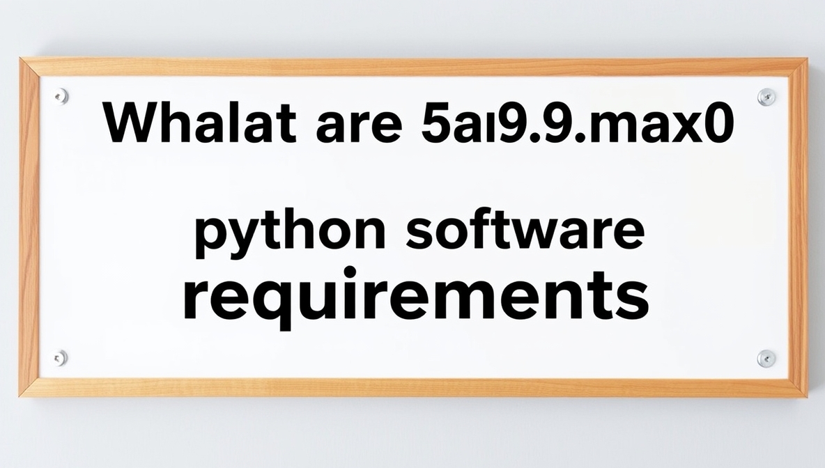 what are 5ah9.6max0 python software requirements